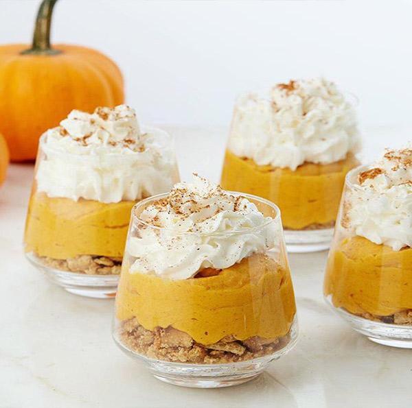 Image of Easy No-Bake Pumpkin Cheesecakes