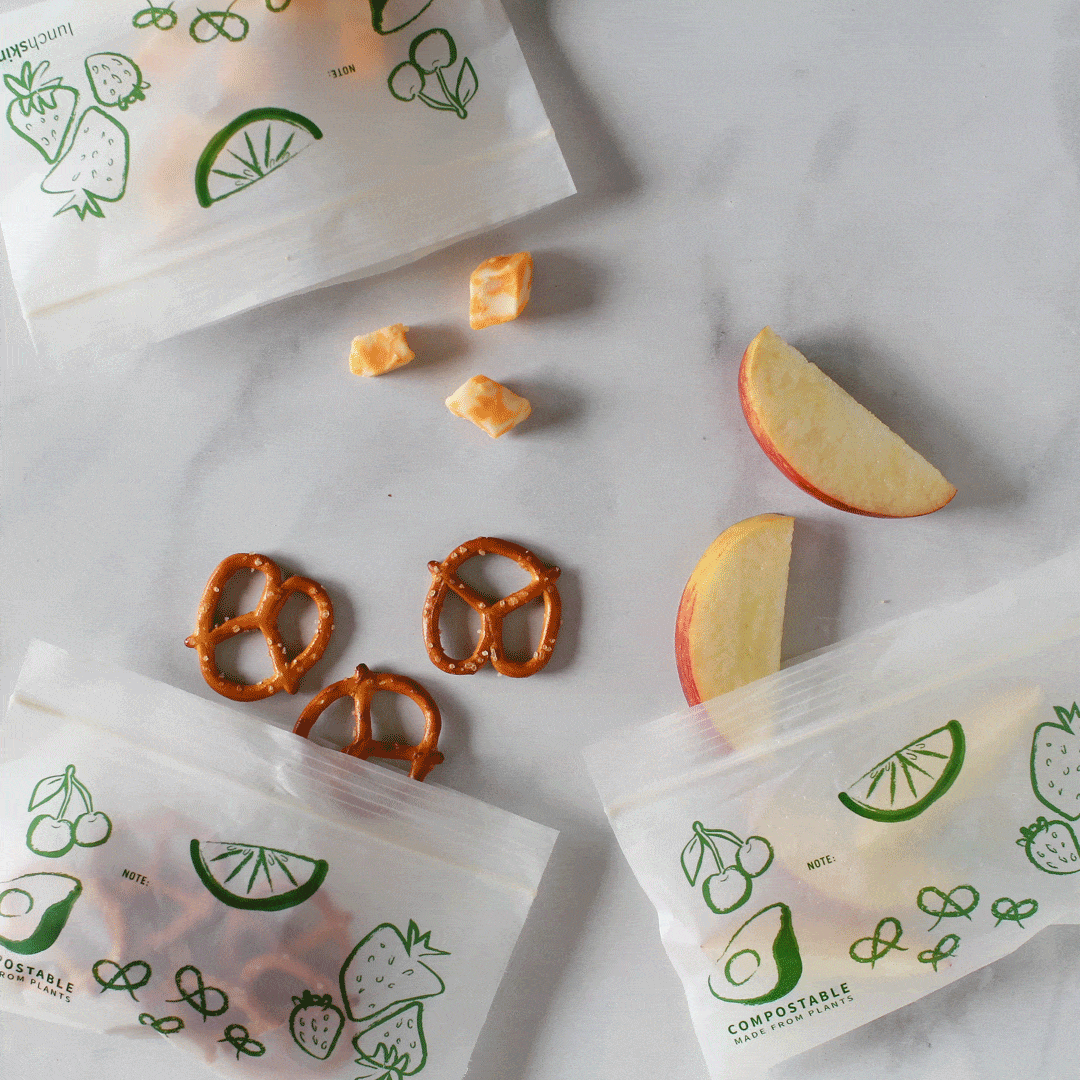 Image of Ziptop Compostable Freezer-Safe Snack Storage Bags - Lunchskins