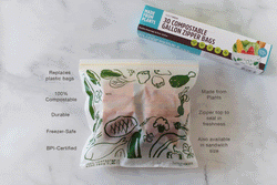 Image of Ziptop Compostable Freezer-Safe Gallon Storage Bags - Lunchskins