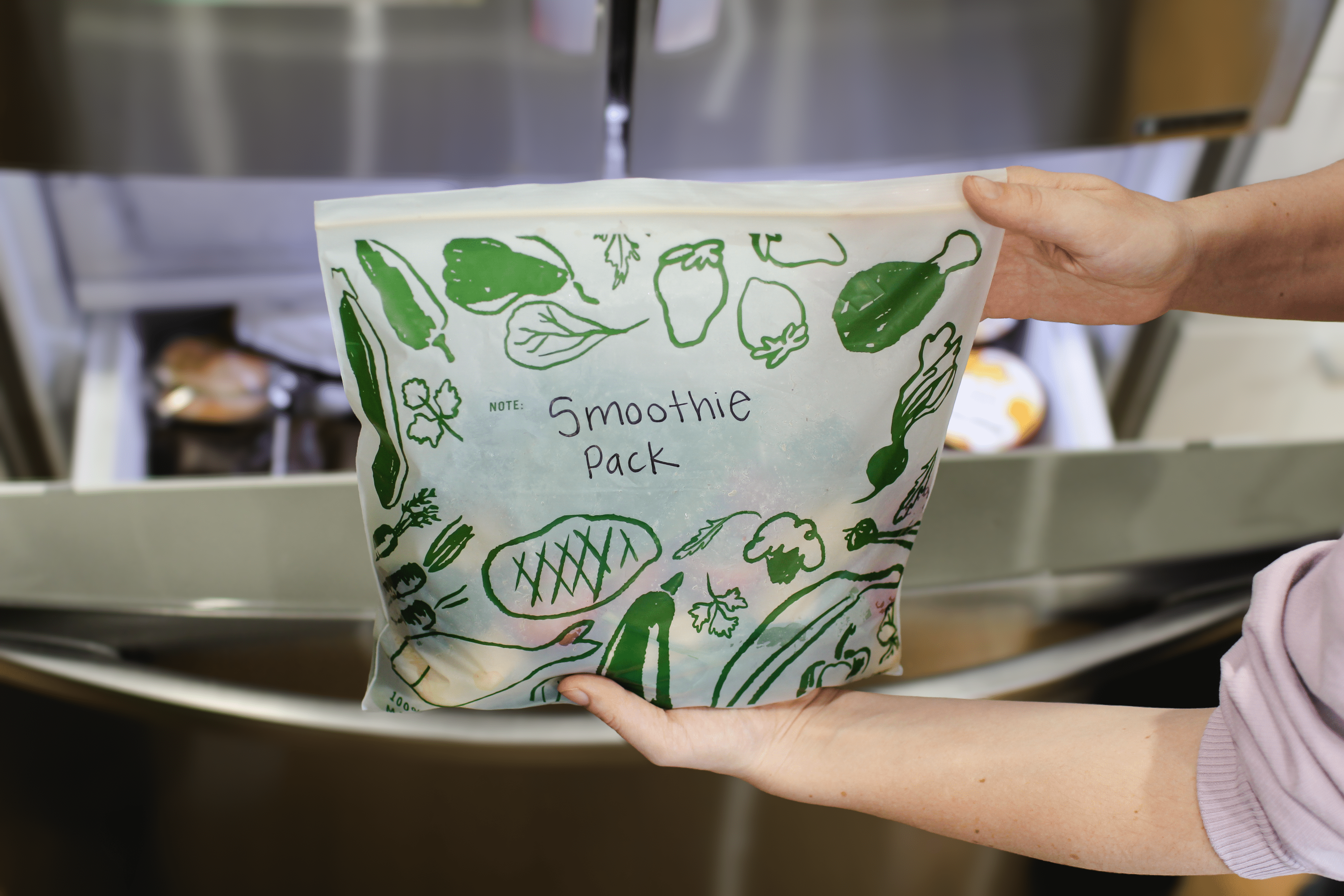 Image of Ziptop Compostable Freezer-Safe Gallon Storage Bags - Lunchskins