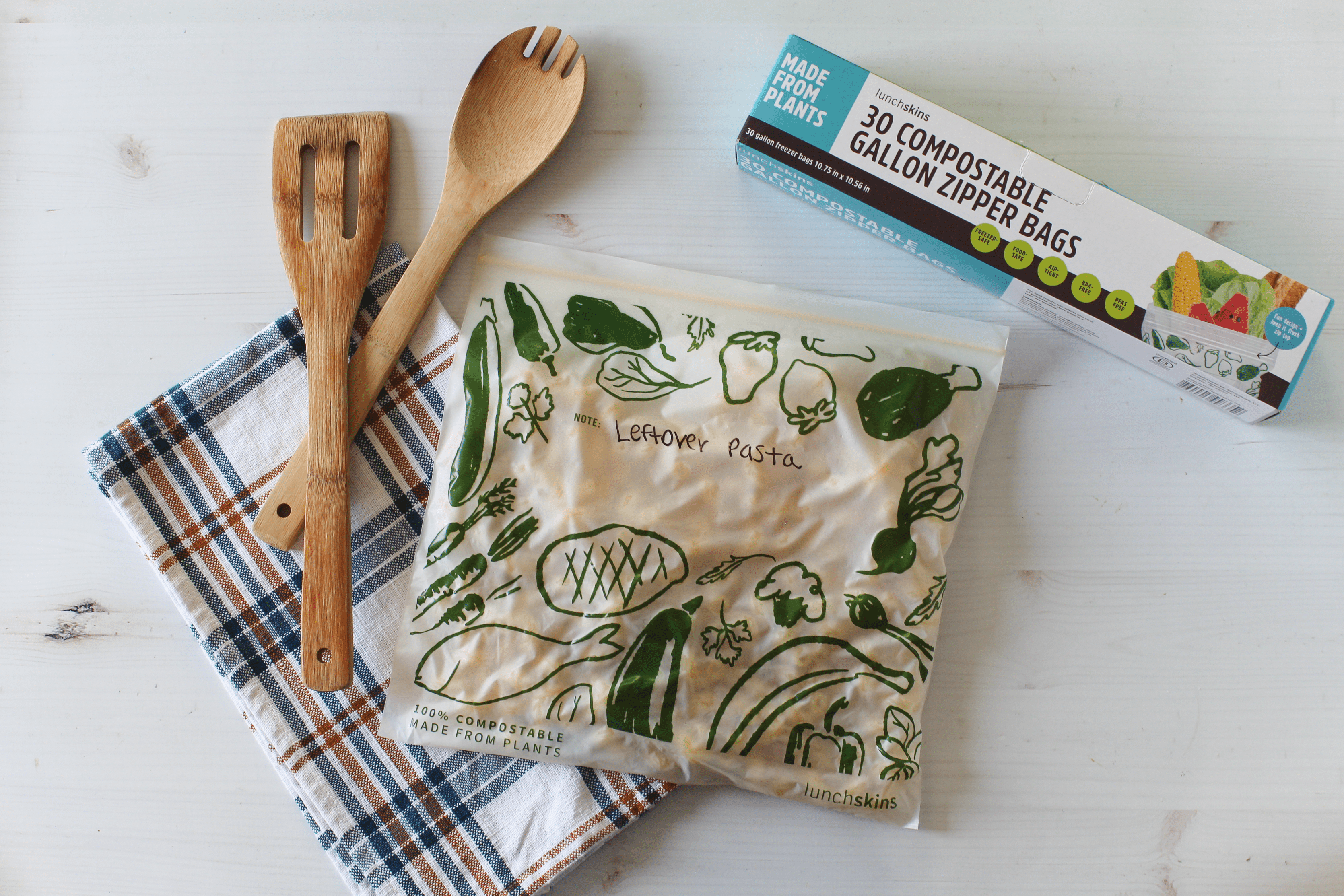 Image of Ziptop Compostable Freezer-Safe Gallon Storage Bags - Lunchskins