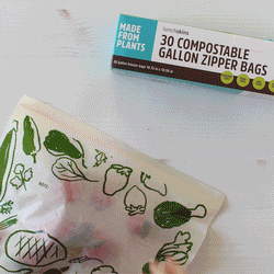 Image of Ziptop Compostable Freezer-Safe Gallon Storage Bags - Lunchskins
