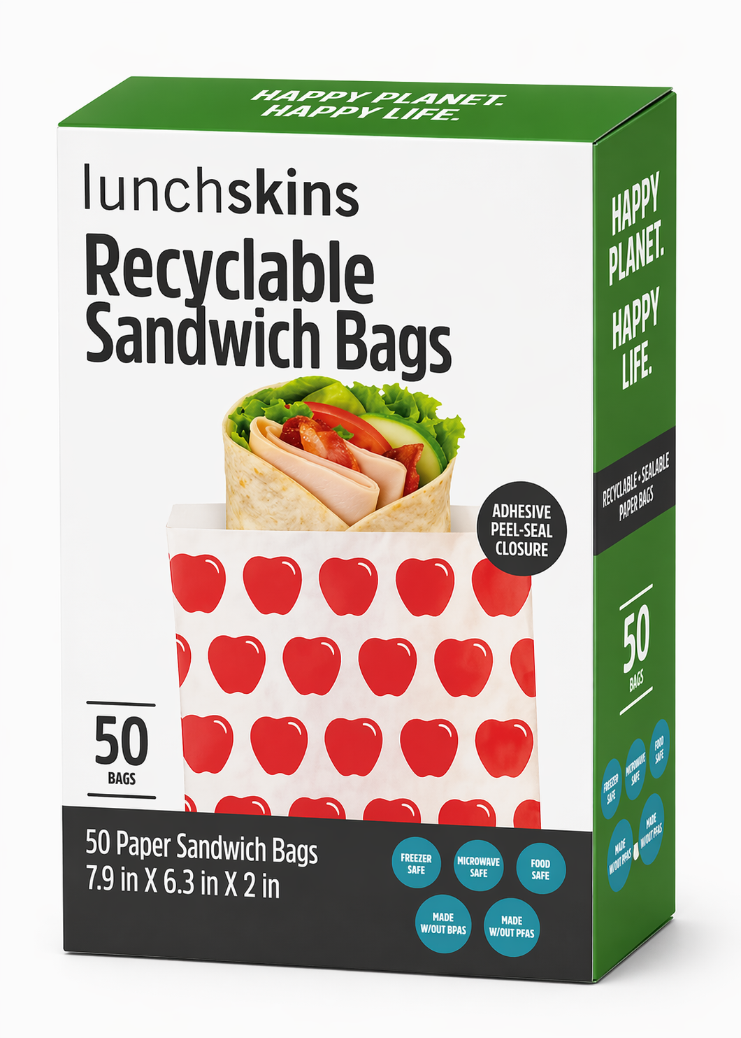 Image of Recyclable Sandwich Bags Apple