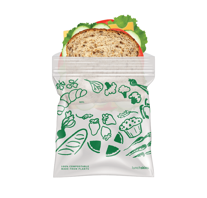 Ziptop Compostable Freezer-Safe Sandwich Storage Bags - Lunchskins