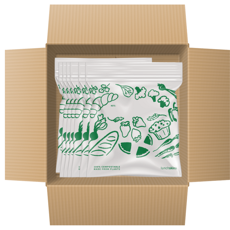 Image of Ziptop Compostable Freezer-Safe Gallon Storage Bags - Lunchskins
