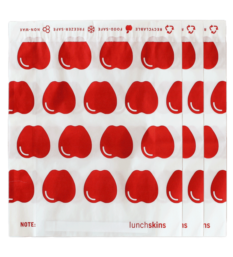 Image of 500 Self-Sealing Sandwich Bags - Apple - Lunchskins
