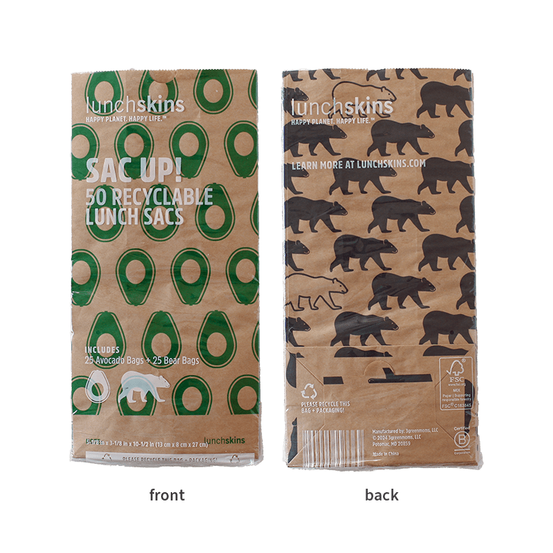 Recyclable Paper Lunch Sacs Variety Pack - Lunchskins