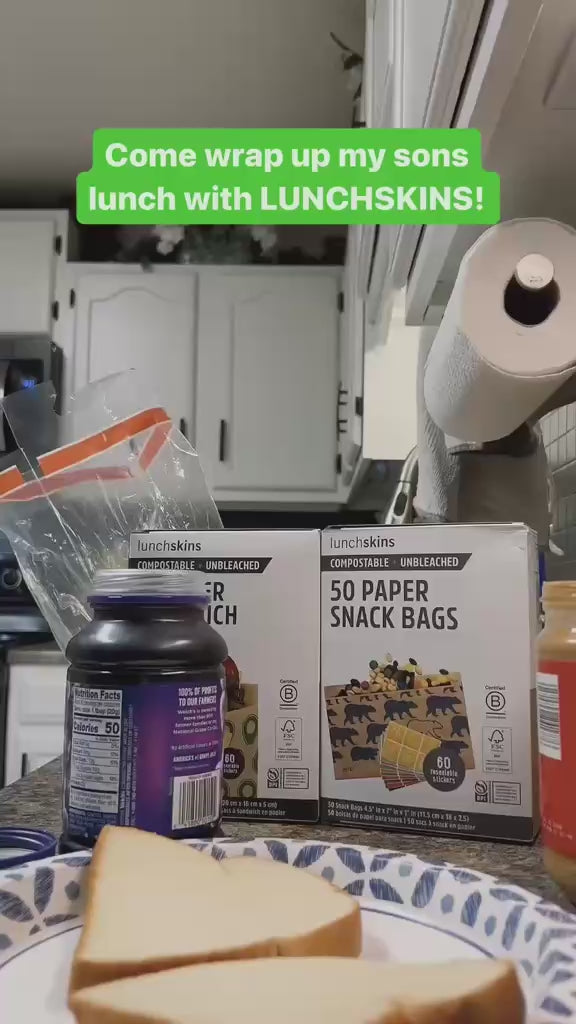 Image of Compostable Paper Snack Bags