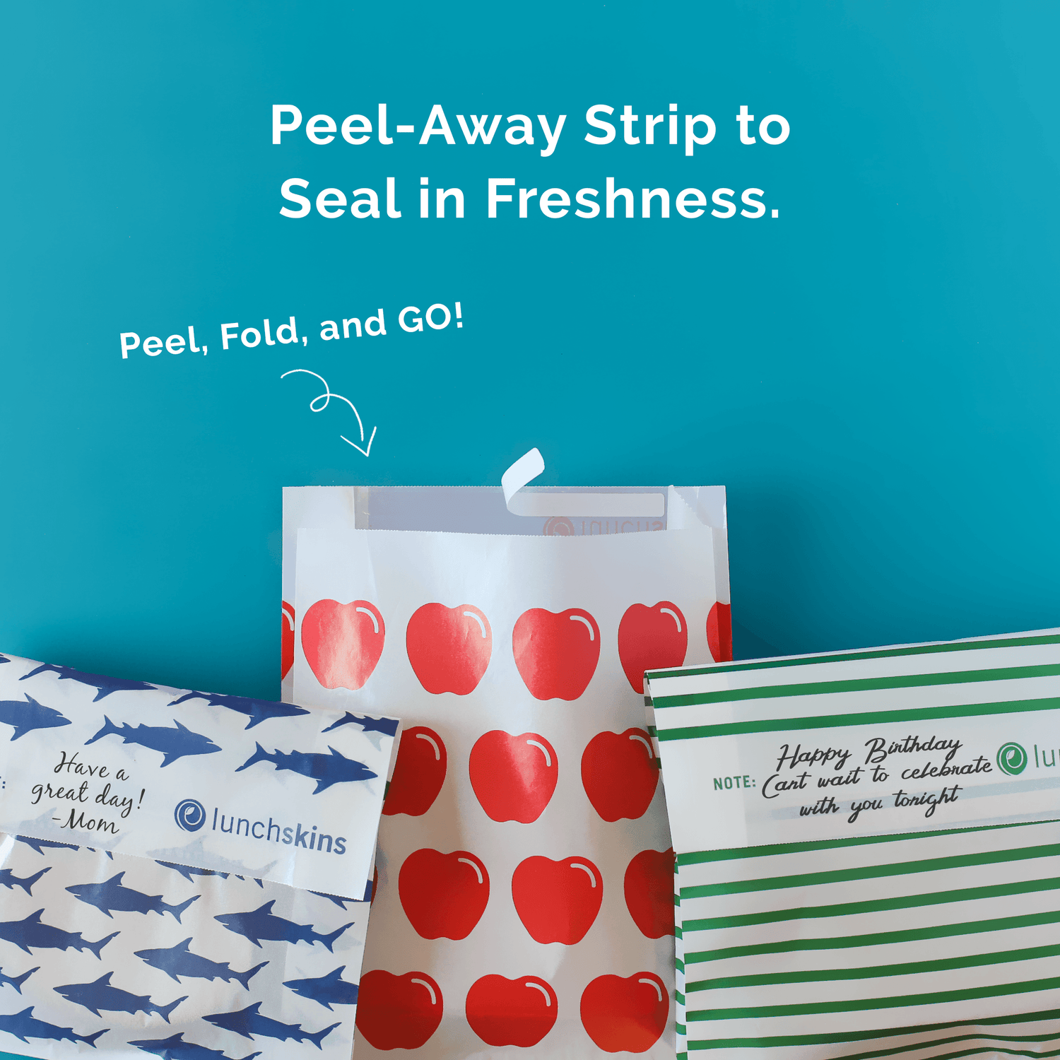 Recyclable Sandwich Bags Apple - Lunchskins