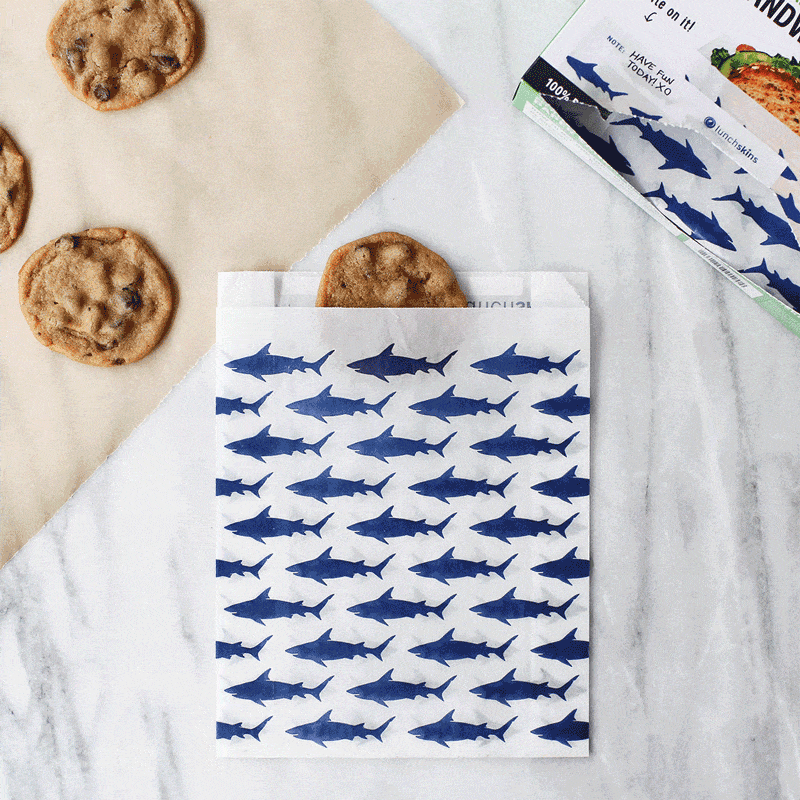 Recyclable Sandwich Bags Shark - Lunchskins