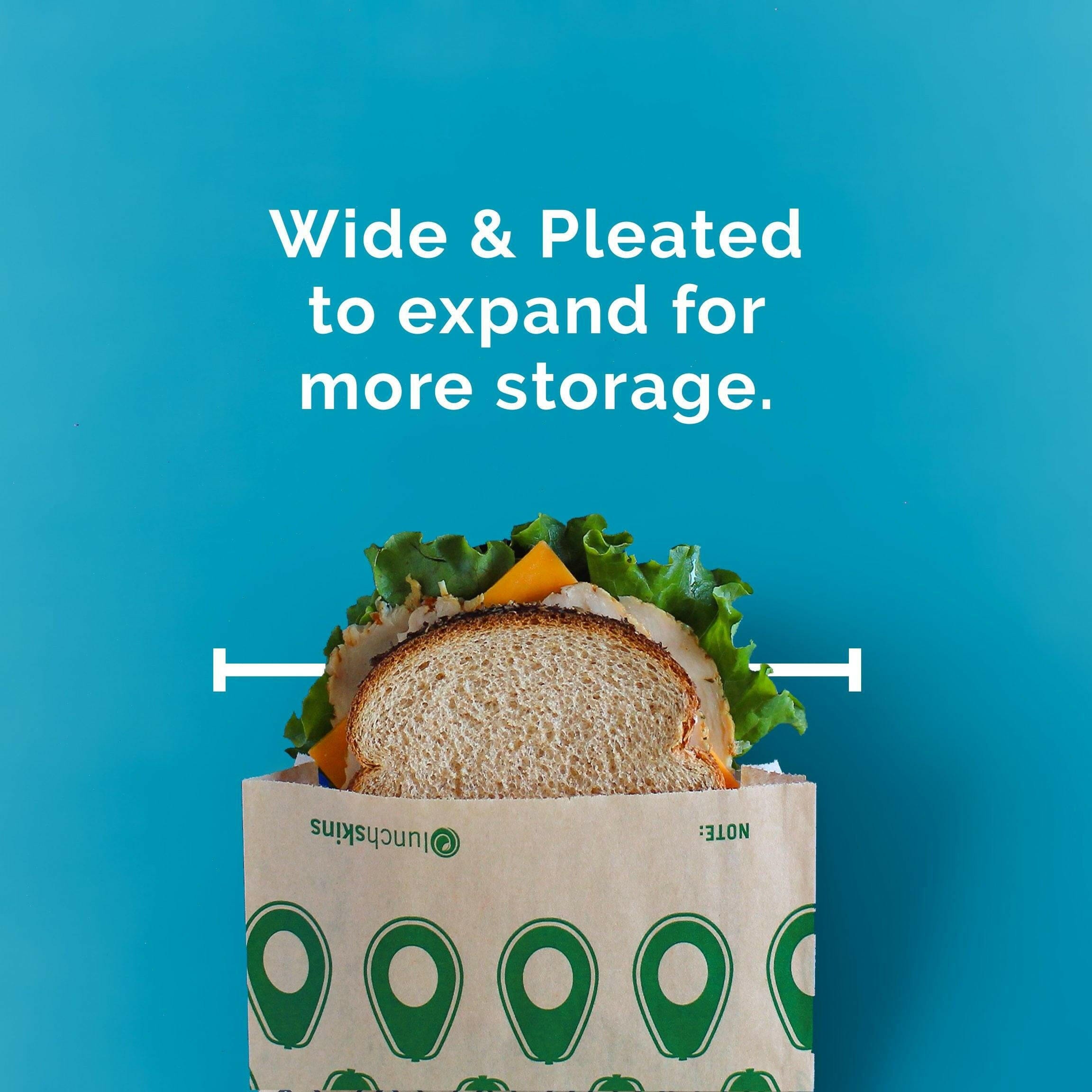 Image of Compostable Paper Sandwich Bags - Lunchskins