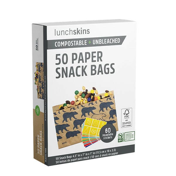 Image of Compostable Paper Snack Bags - Lunchskins