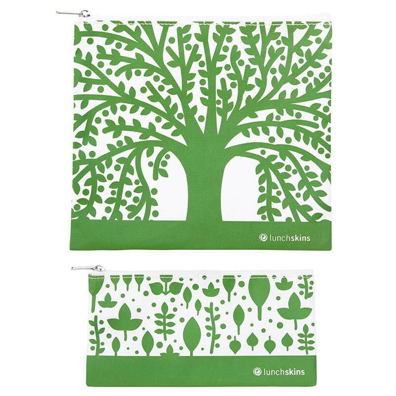 Reusable 2-Pack Zippered Bag Set Green Tree for food storage best reusable bag usa today