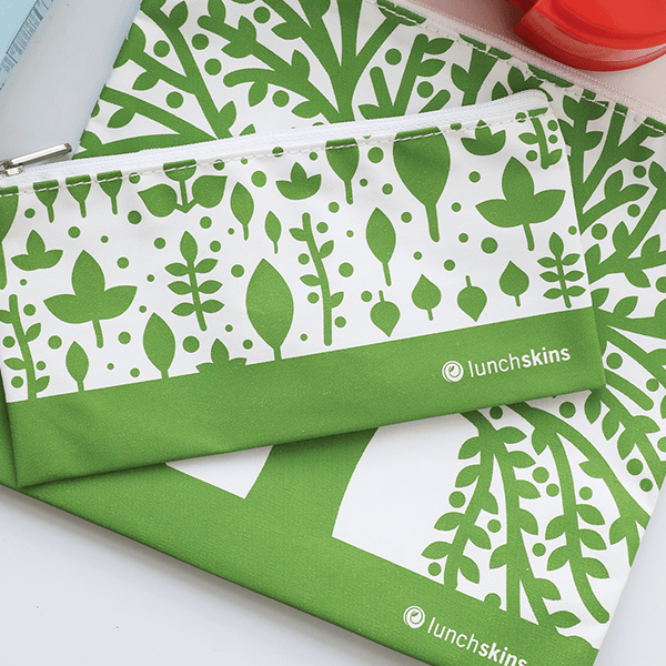 Reusable 2-Pack Zippered Bag Set Green Tree for food storage best reusable bag usa today