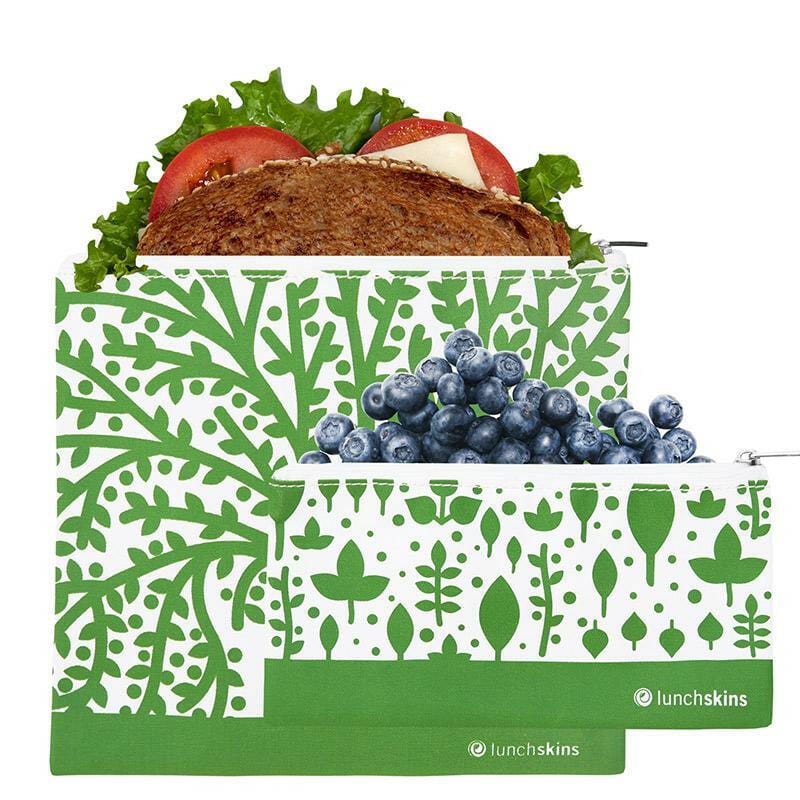 Reusable 2-Pack Zippered Bag Set Green Tree for food storage best reusable bag usa today