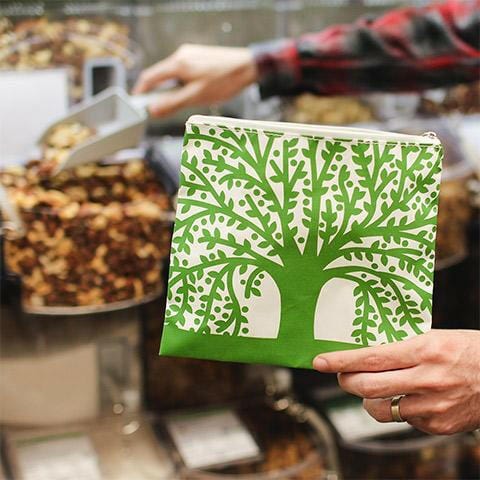 Reusable 2-Pack Zippered Bag Set Green Tree for food storage best reusable bag usa today