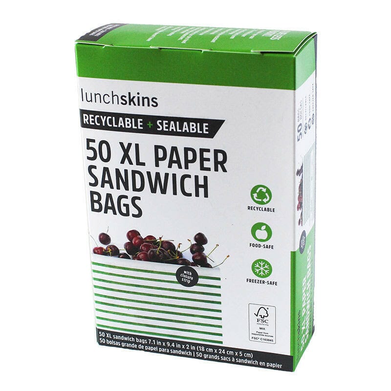 Image of Recyclable Quart (XL) Paper Sandwich Bags - Lunchskins